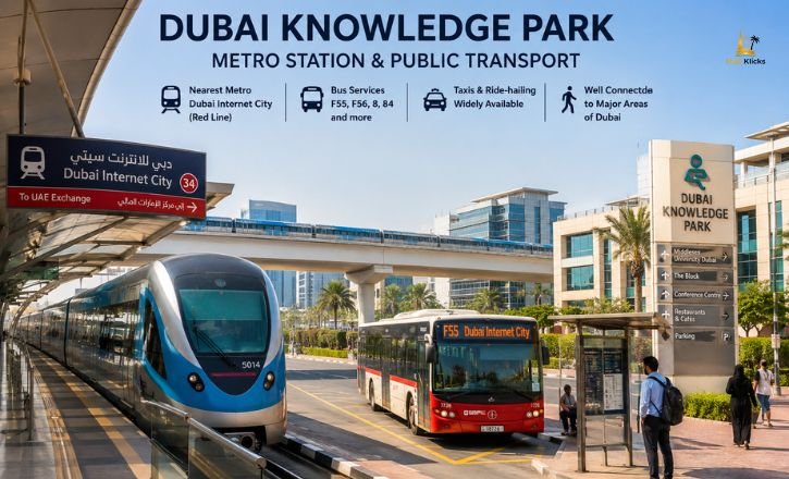 Dubai Knowledge Park Metro Station and Public Transport