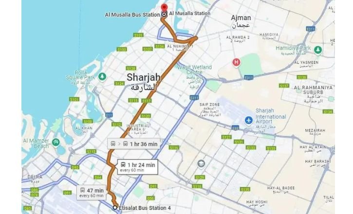 Where is Al Musalla Bus Station Located
