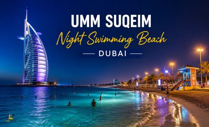 Umm Suqeim Night Swimming Beach Dubai
