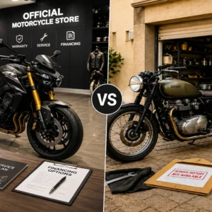 Motorcycle store vs private seller