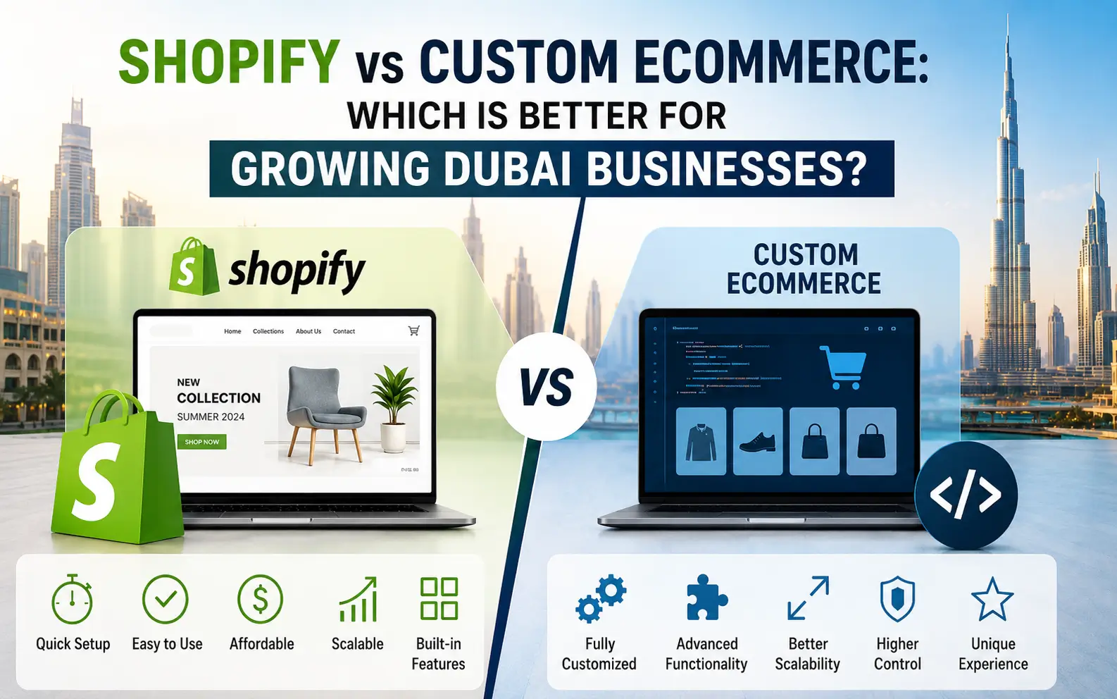 Shopify vs Custom Ecommerce: Which Is Better for Growing Dubai Businesses?