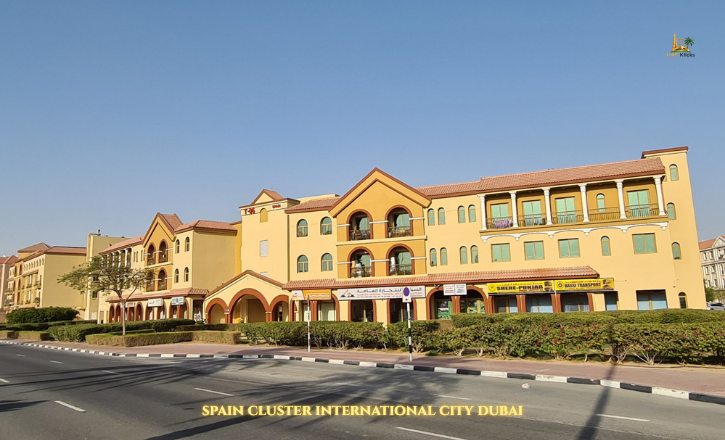 Spain Cluster International City Dubai Map: Buildings, Roads & Nearby Places